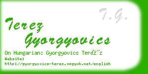 terez gyorgyovics business card